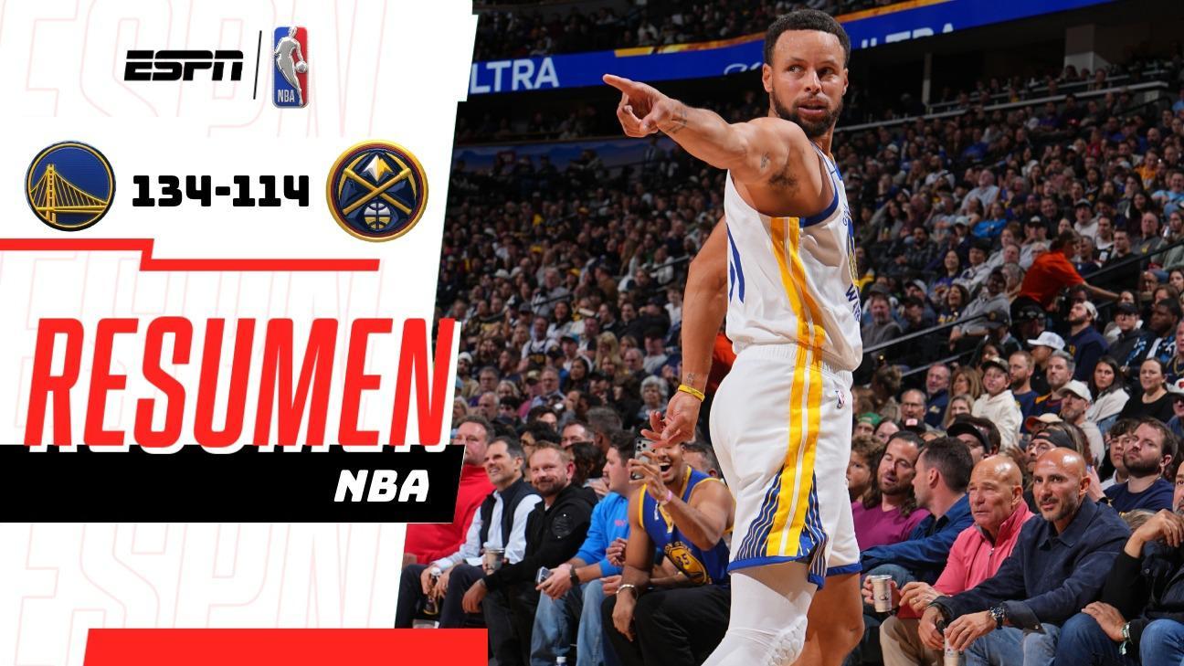 ¡Los Warriors arrasan a los Nuggets! Curry explota y Golden State gana 134-114
