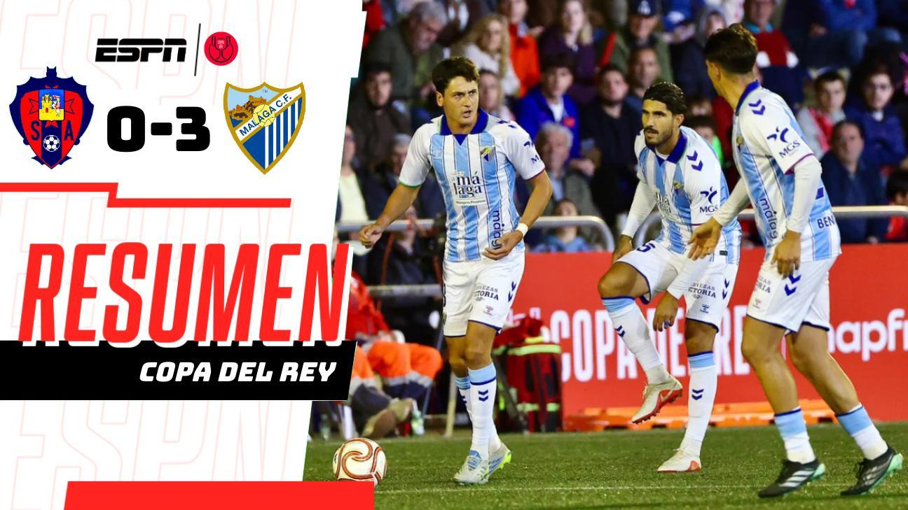 Doblete de Chupete para la victoria 3-0 del Málaga ante el Sporting Alcázar
