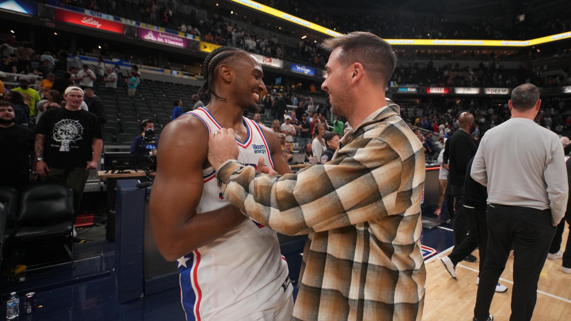 Maxey scores 27 points and leads the 76ers to a 114-109 victory over the Pacers