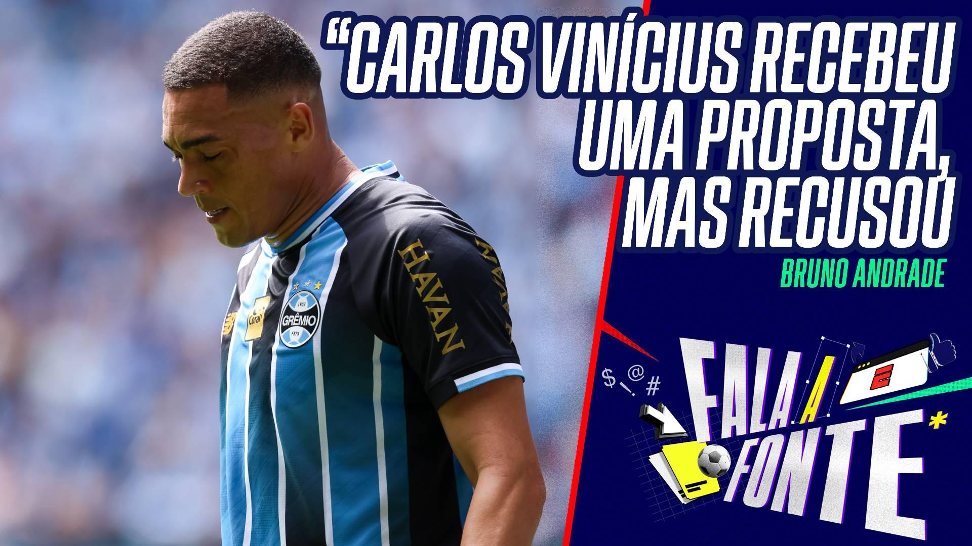 Carlos Vinícius fora do Grêmio? Com futuro indefinido, atacante entra na mira de rivais e recebe oferta; saiba detalhes