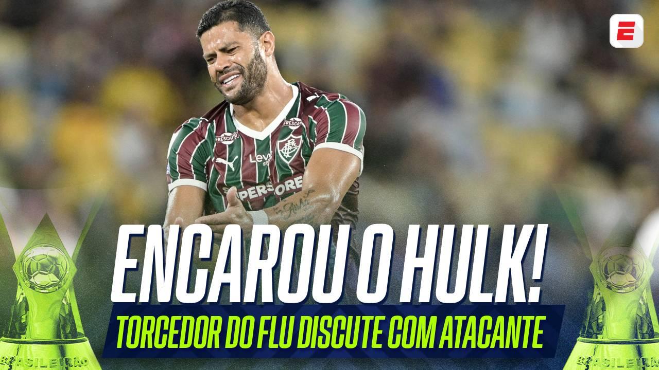 Clima quente! Hulk bate boca com torcedor do Fluminense após substituição no Maracanã; VEJA