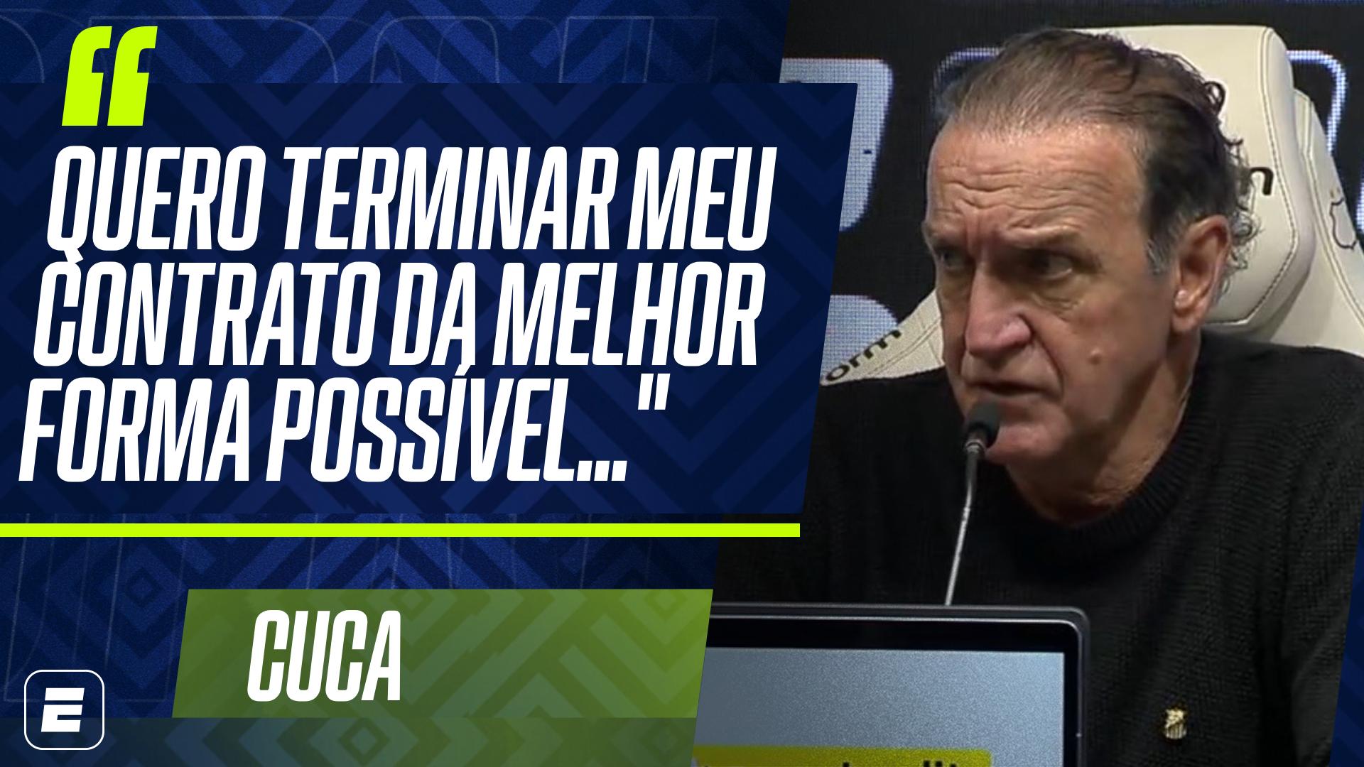 Fica para 2027? Cuca despista sobre futuro no Santos: 'Não é o momento de falar sobre isso'