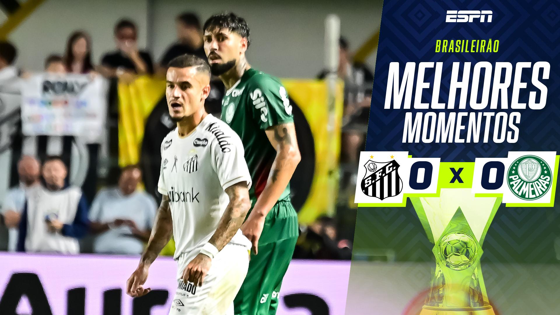 Santos e Palmeiras empatam em clássico sem gols na Vila Belmiro; VEJA os melhores momentos