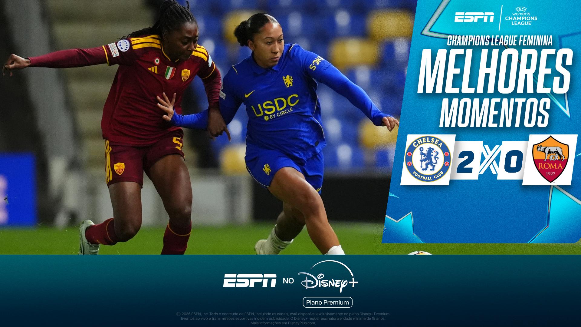 Chelsea se impõe, bate a Roma e mantém invencibilidade na Champions League feminina; VEJA