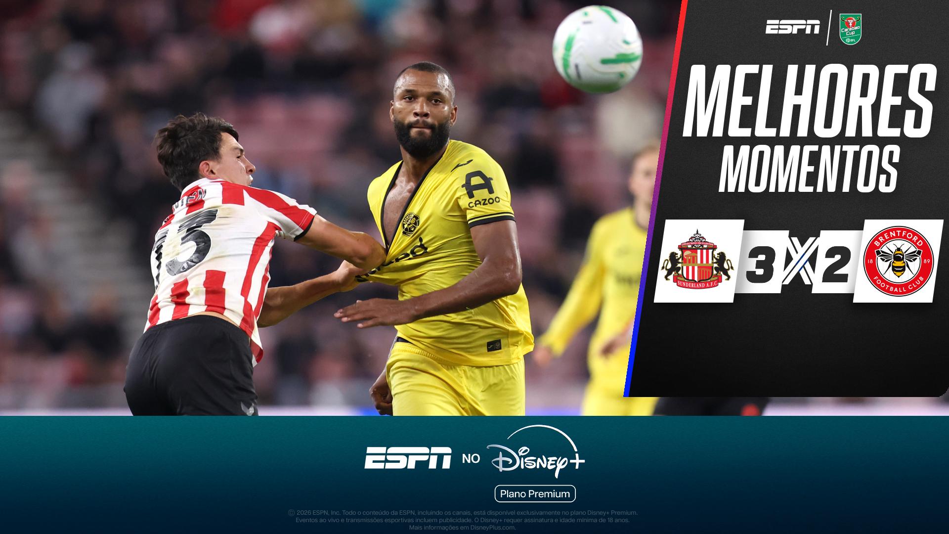 Igor Thiago marca no fim, mas não evita derrota do Brentford para o Sunderland; VEJA os melhores momentos