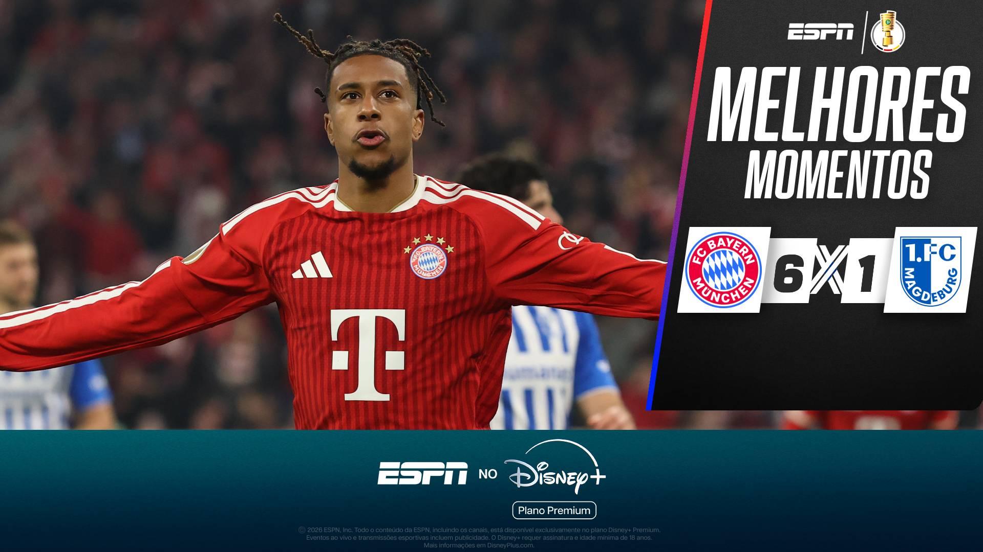 Bayern de Munique goleia Magdeburg na Copa da Alemanha com show de Olise e aplausos de Kane do banco de reservas