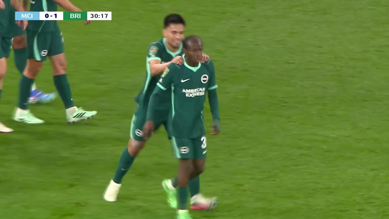 Yalcouyé venció a Rulli y puso el 1-0 para Brighton