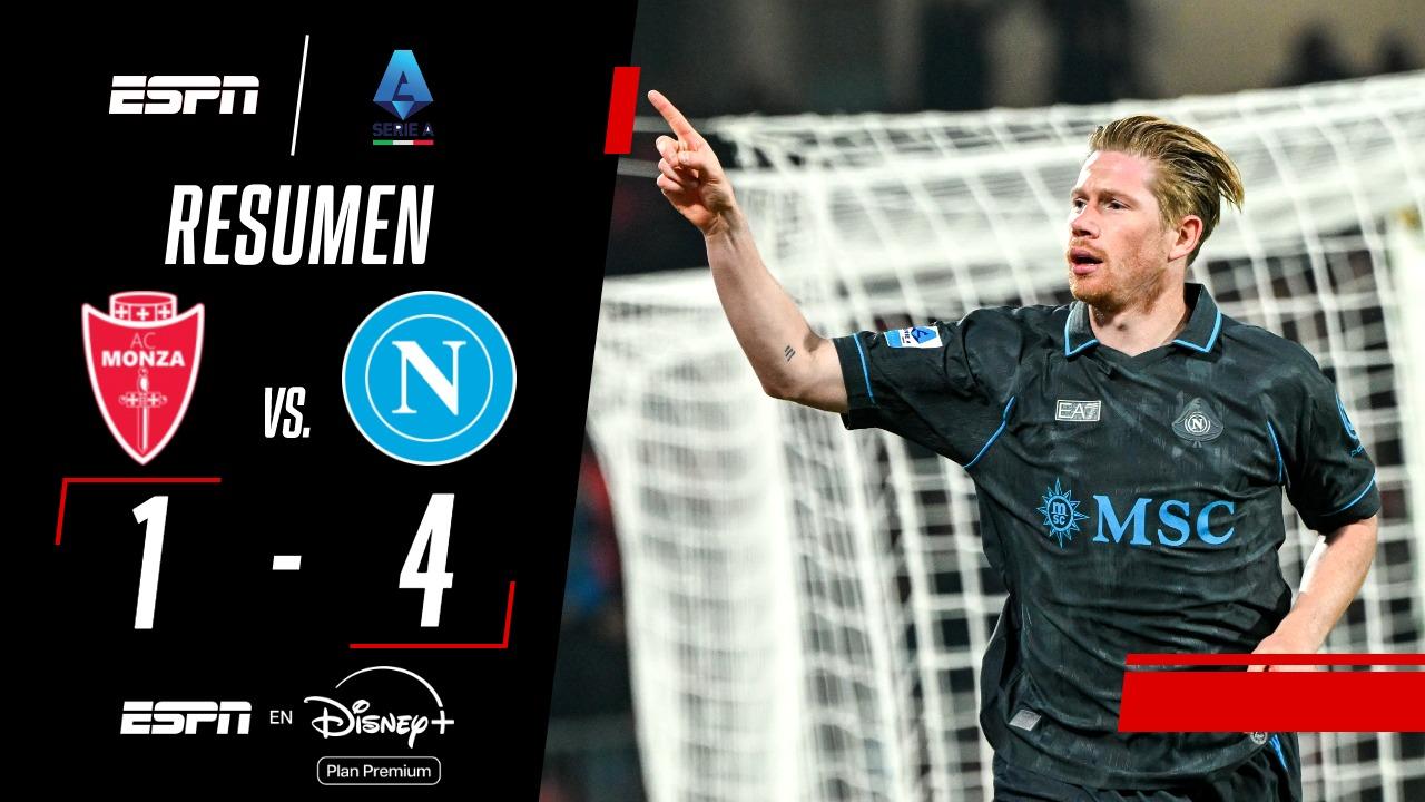 Napoli fue más y goleó al Monza en la Serie A