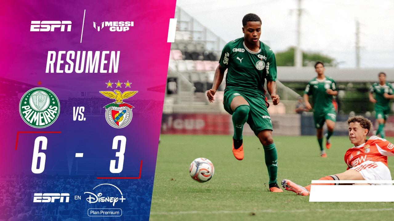 Palmeiras goleó a Benfica en la Messi Cup