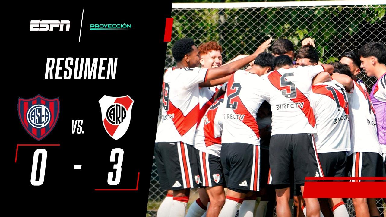 River goleó a San lorenzo y sigue arriba en el grupo A del Torneo Proyección