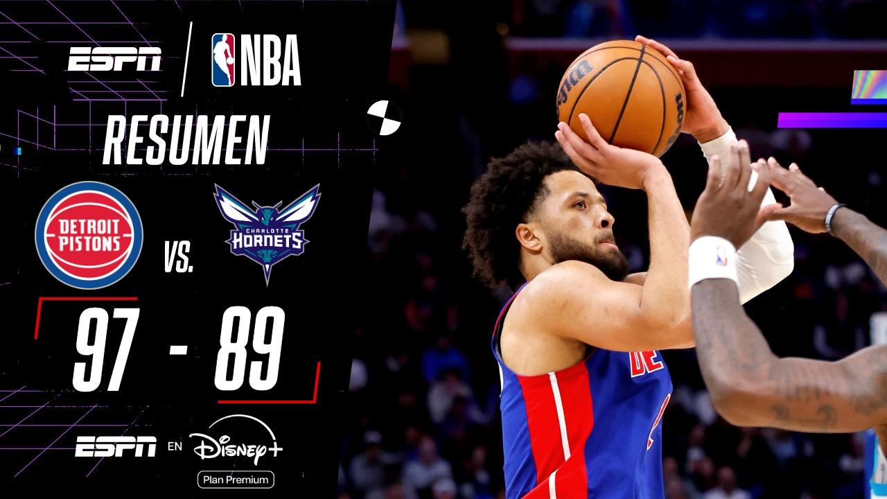 Triunfo ajustado de los Pistons ante los Hornets por 97-89