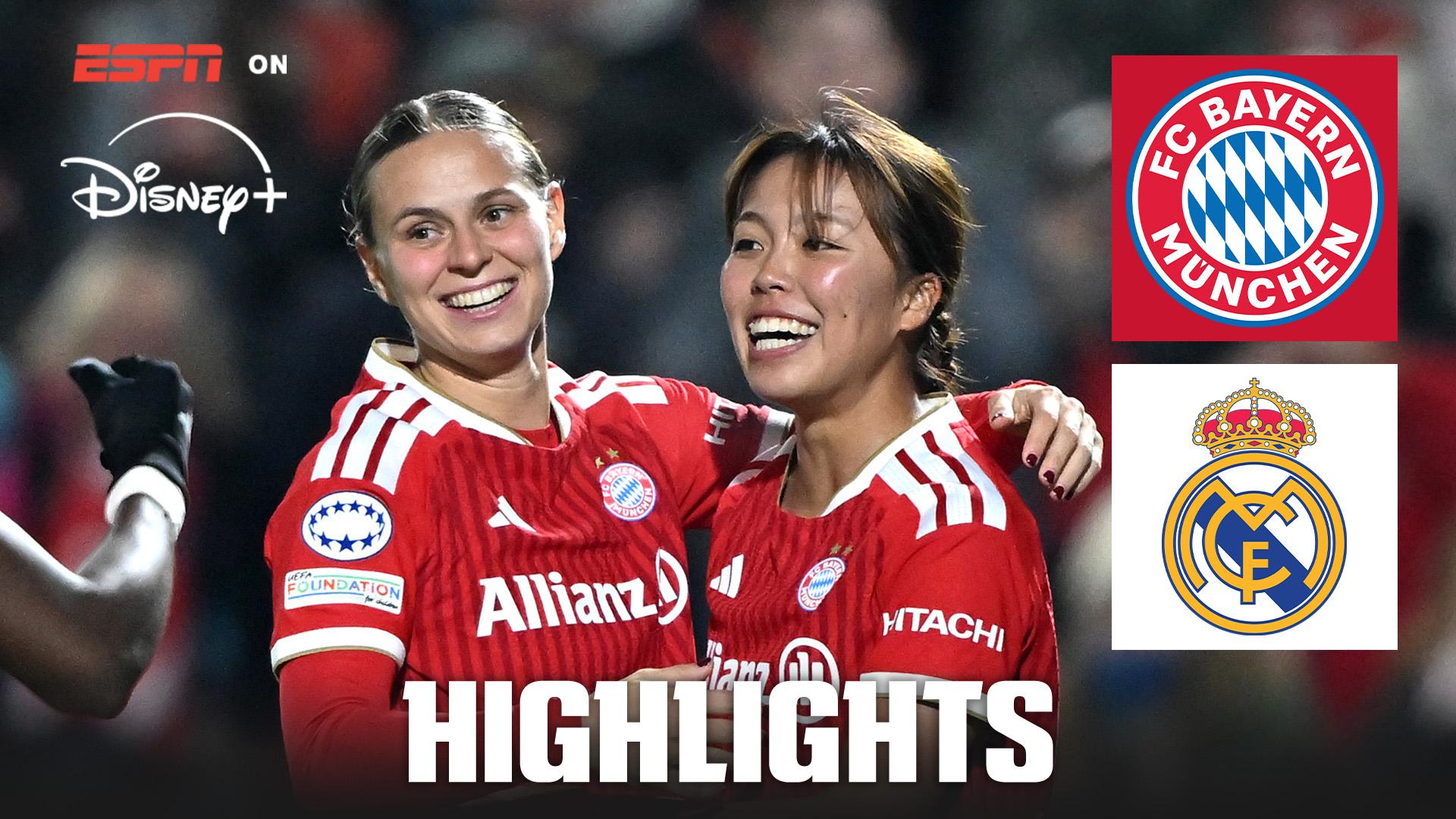 Real Madrid blow 2-goal lead vs. Bayern Munich in UWCL