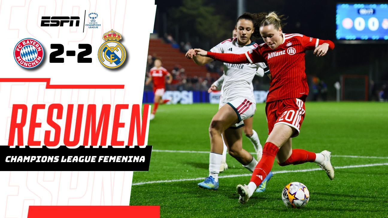 Real Madrid y Bayern Munich repartieron puntos en la UWCL