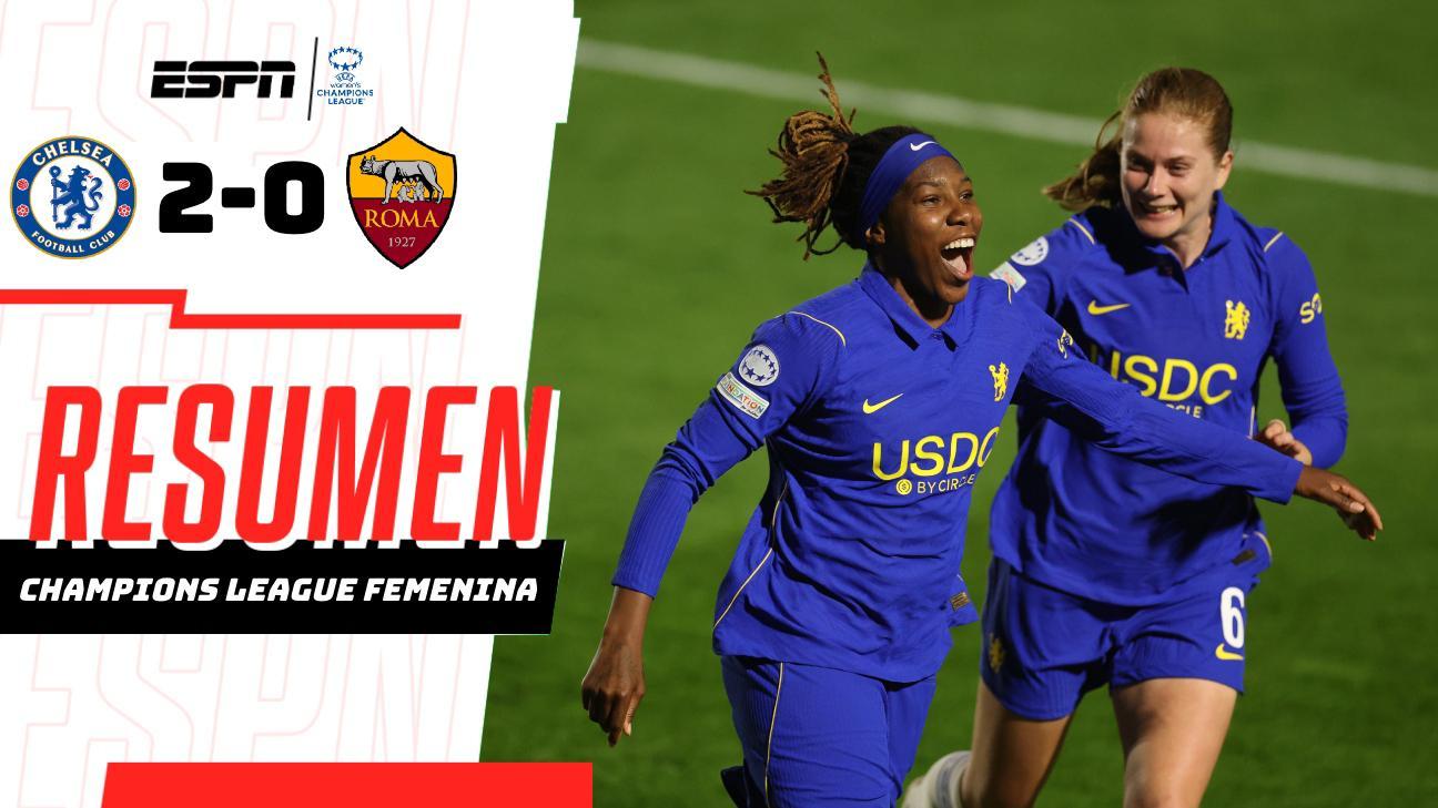 Paso firme del Chelsea en la UCLW tras vencer 2-0 a la Roma