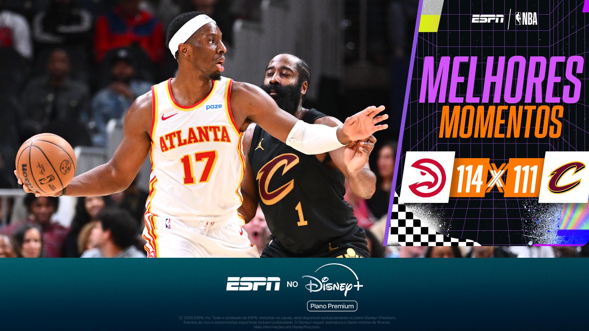 Onyeka Okongwu faz 29 pontos, e Atlanta Hawks vence Cleveland Cavaliers; VEJA os melhores momentos
