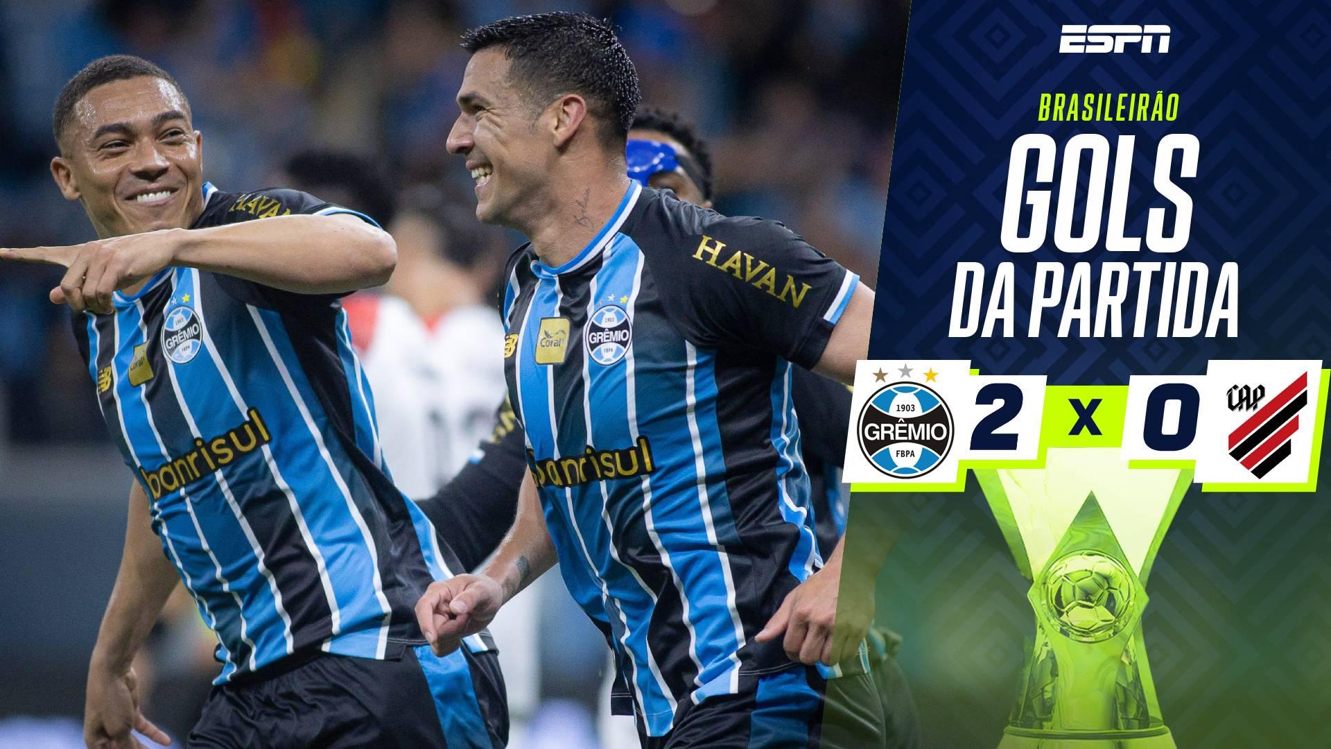 Imortal fora do Z-4! VEJA os gols da vitória contra o Athletico-PR que tiraram o Grêmio da degola