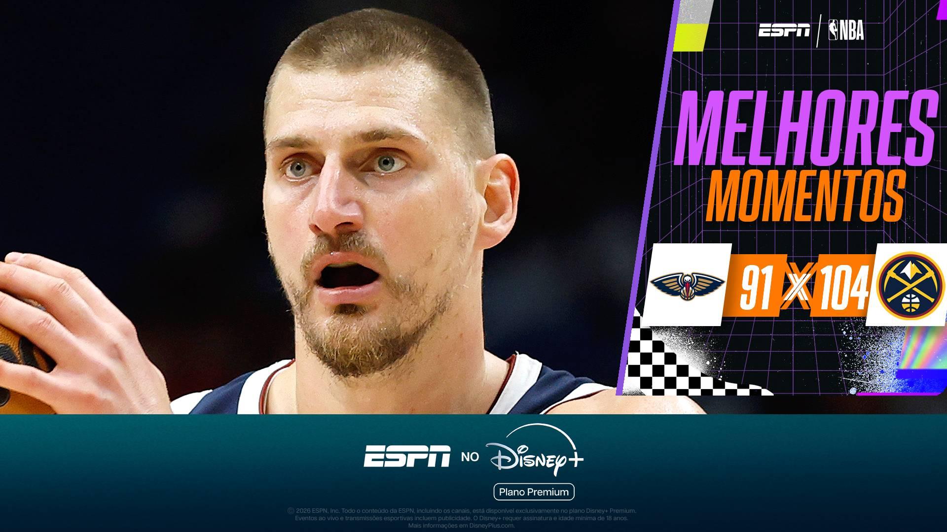 Jokic chega ao 200° triplo-duplo da carreira em vitória dos Nuggets sobre os Pelicans
