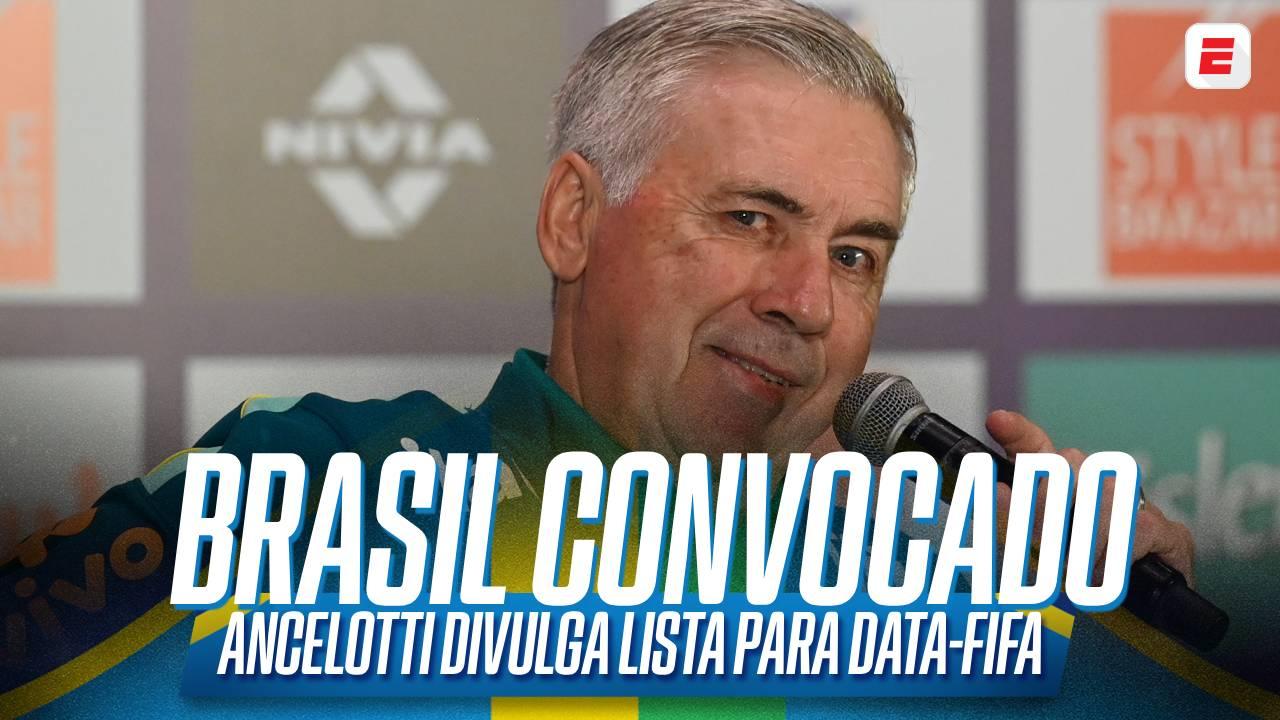 Seleção brasileira é convocada por Carlo Ancelotti para amistosos contra Japão e Singapura com surpresas; VEJA
