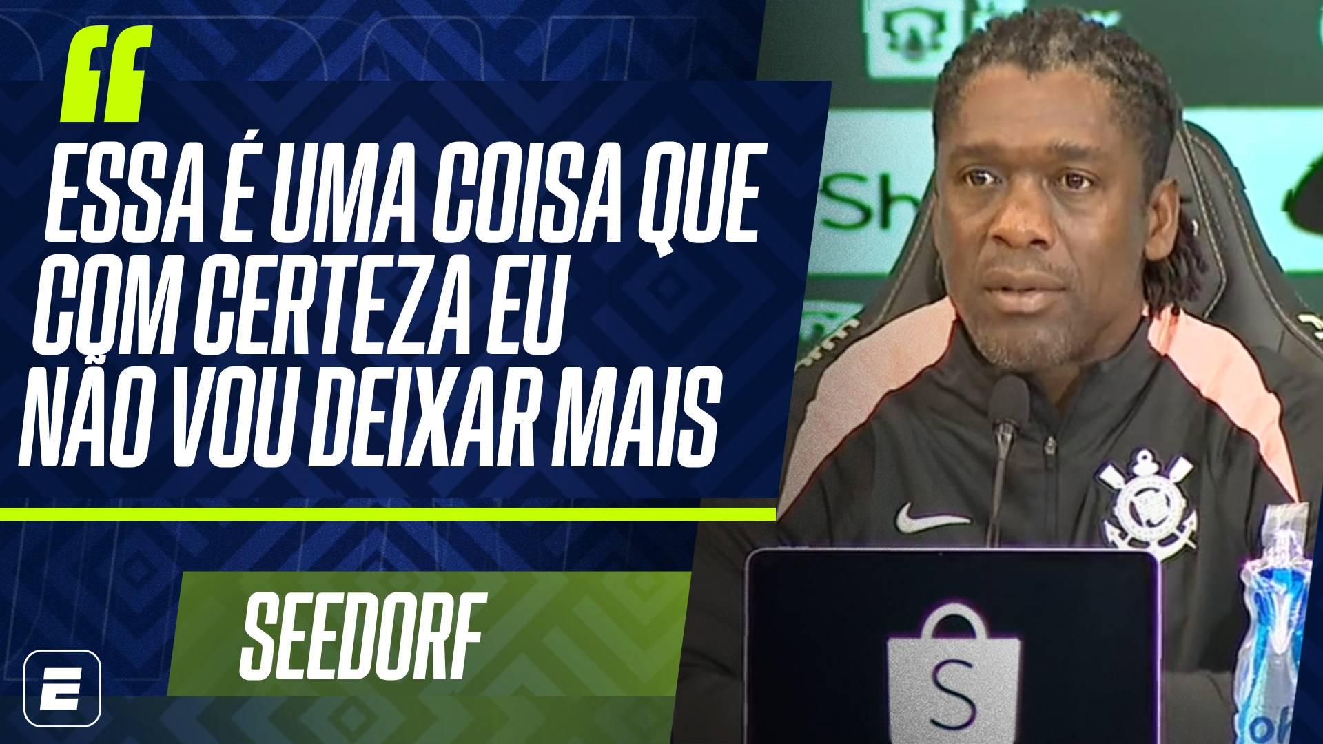 Técnico do Corinthians, Seedorf interrompe resposta de Garro sobre polêmica em entrevista: 'Não vou deixar mais'