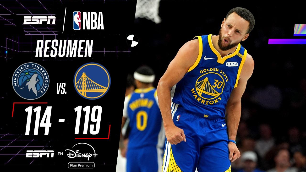 Curry brilló y Golden State venció a Minnesota