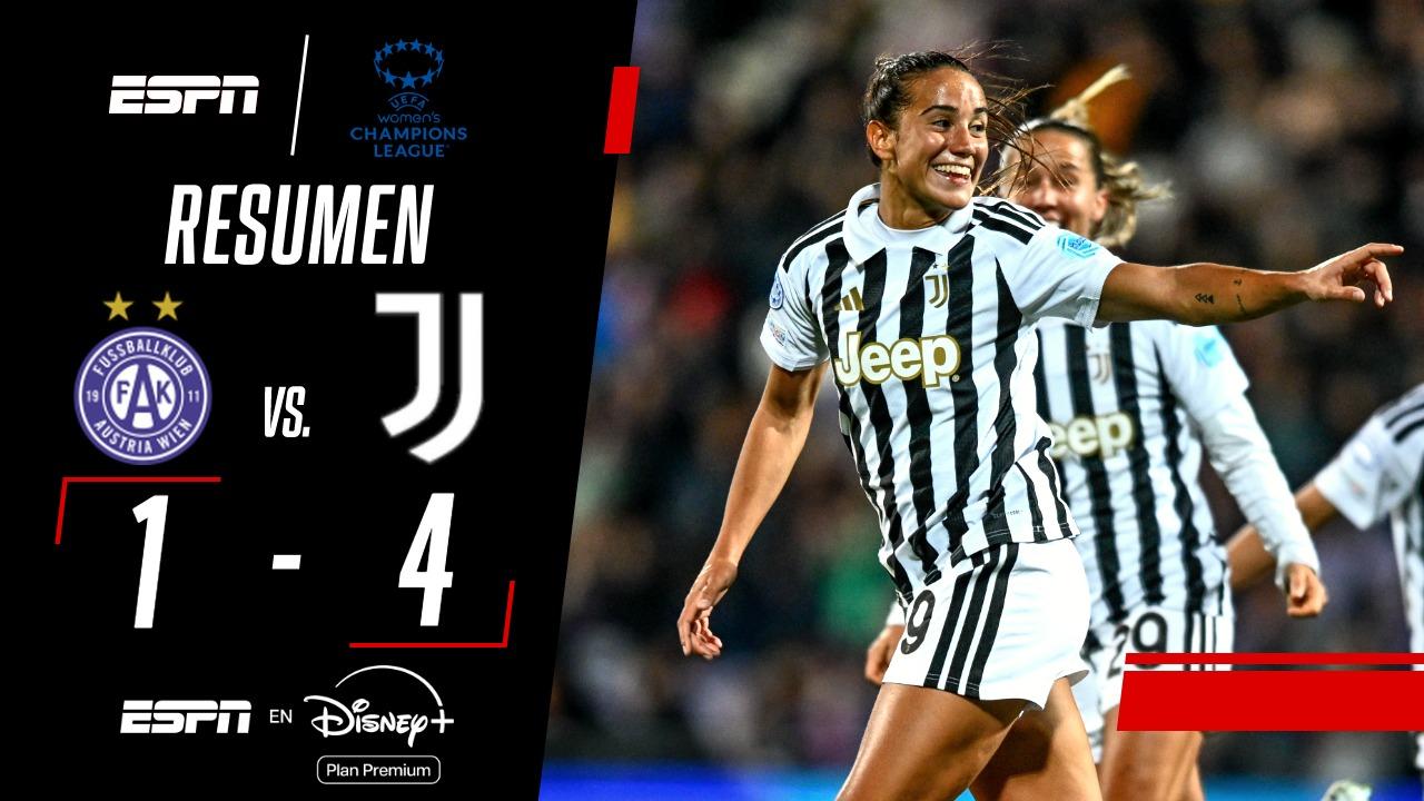 Juventus goleó al Austria Wien por la Women's Champions League