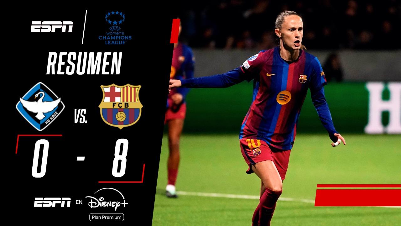 Barcelona aplastó al HB Koge y sigue con puntaje ideal en la Women´s Champions