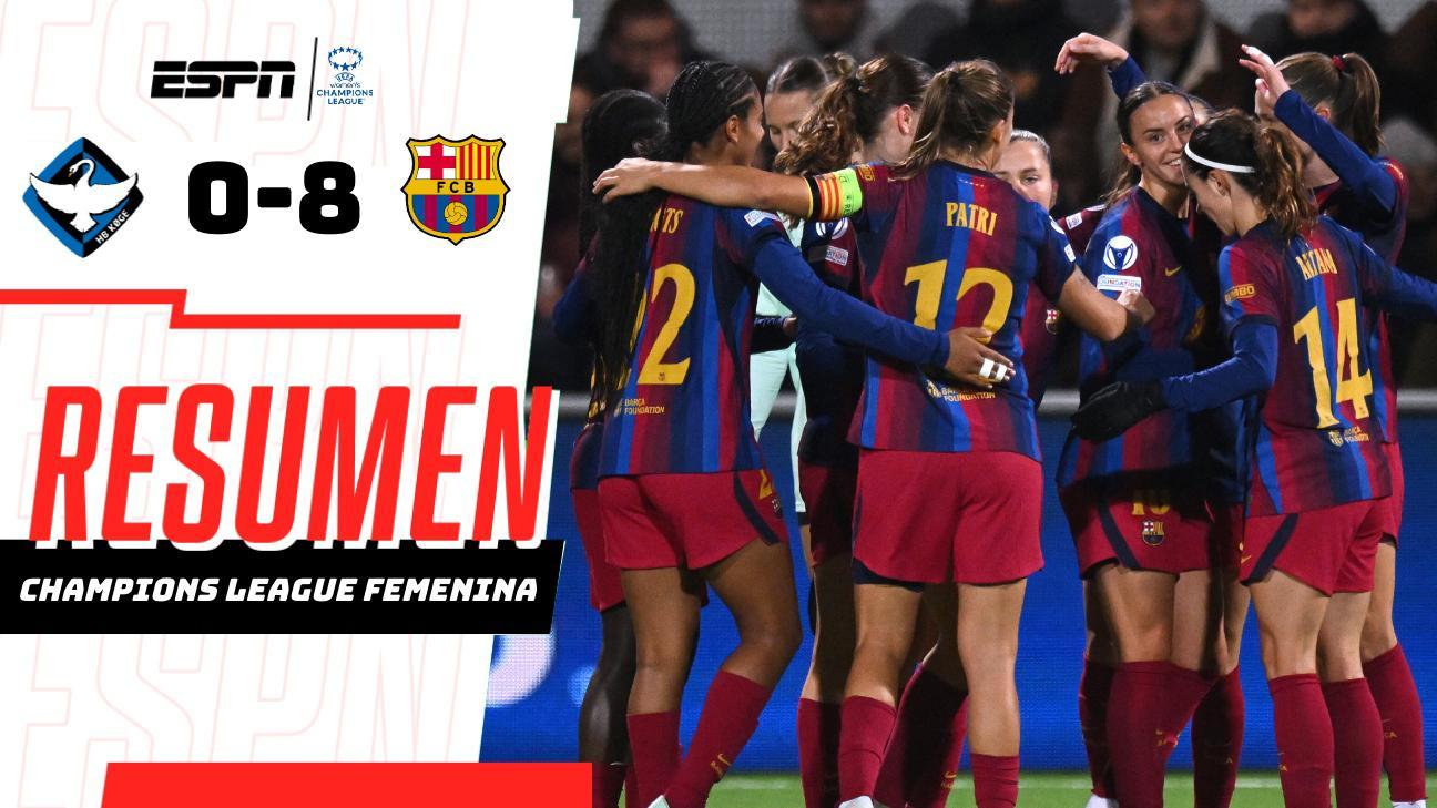 Barcelona arrasa en la UCLW con una fiesta de goles ante el HB Køge