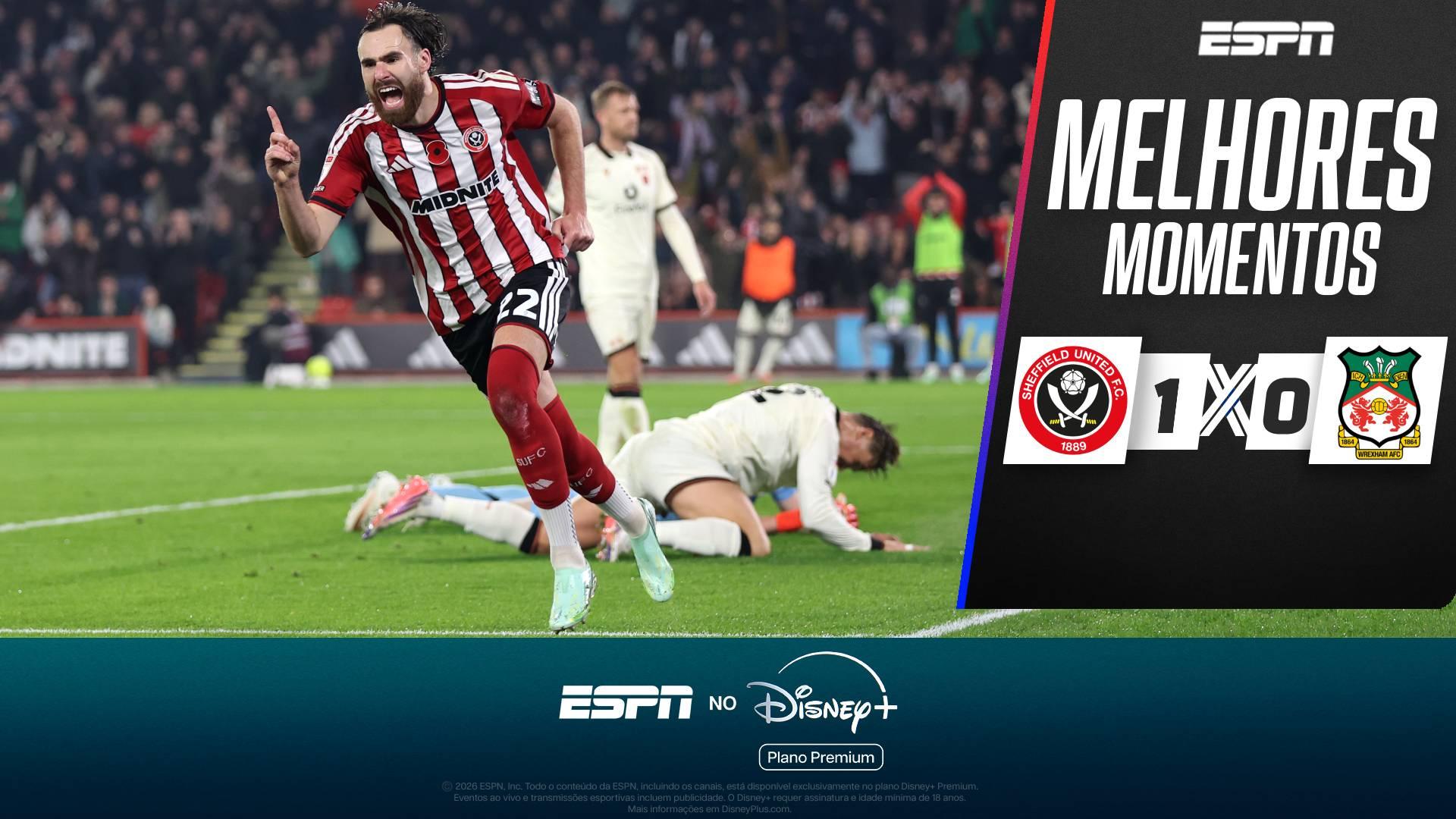 Sheffield United vence Wrexham de Ryan Reynolds com lindo gol de Ben Brereton na Championship