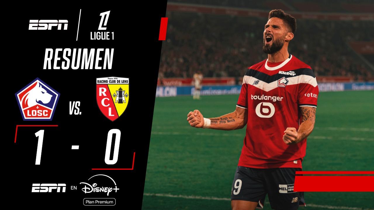 Con el gol agónico de Giroud, Lille se quedó con el derbyh ante Lens