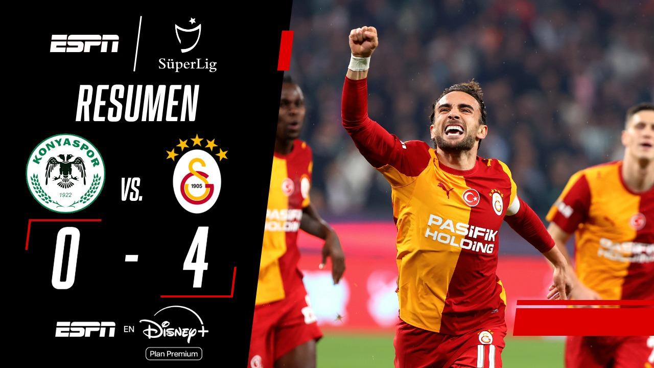 Goleó el líder: Galatasaray venció 4-0 a Konyaspor