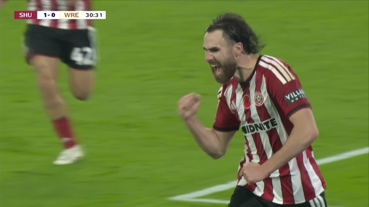 Ben Brereton capturó el rebote y adelantó a Sheffield United