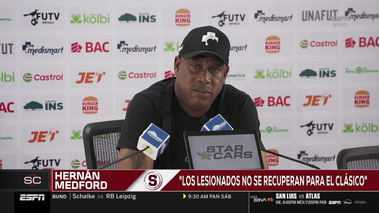 Medford reconoce que tiene varias bajas para el clásico ante Alajuelense