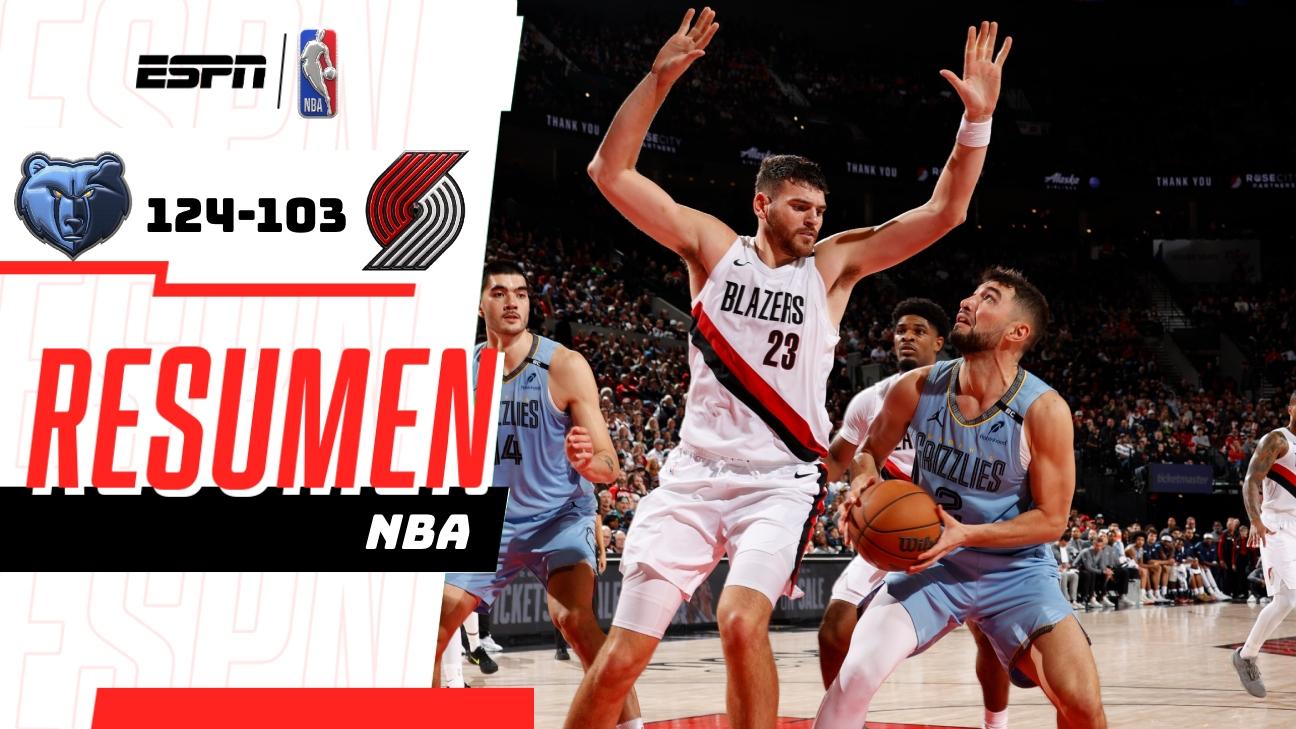 Memphis acelera en la segunda mitad y arrolla a Portland 124-103