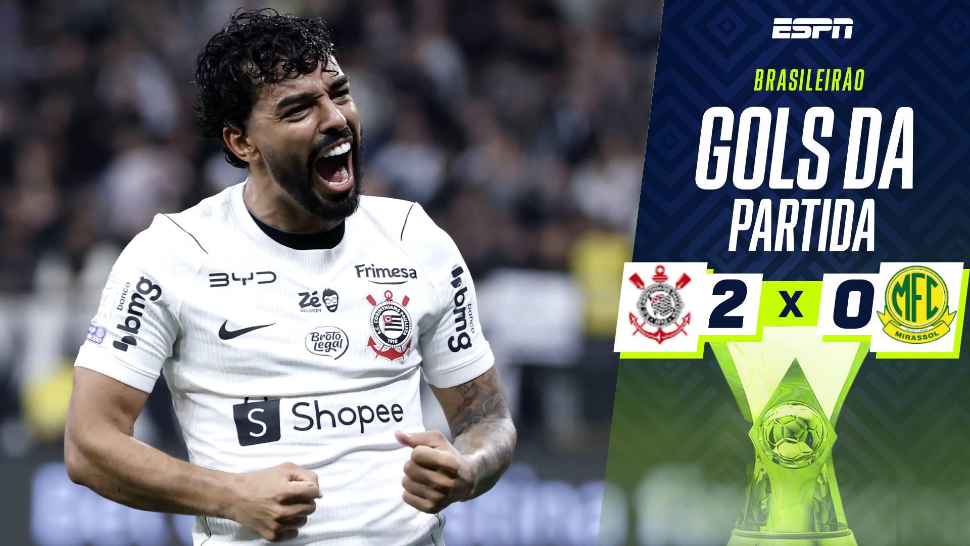 Matheus Bidu e Kaio César marcam, Corinthians vence o Mirassol e encerra jejum de 10 jogos no Brasileirão; VEJA os gols