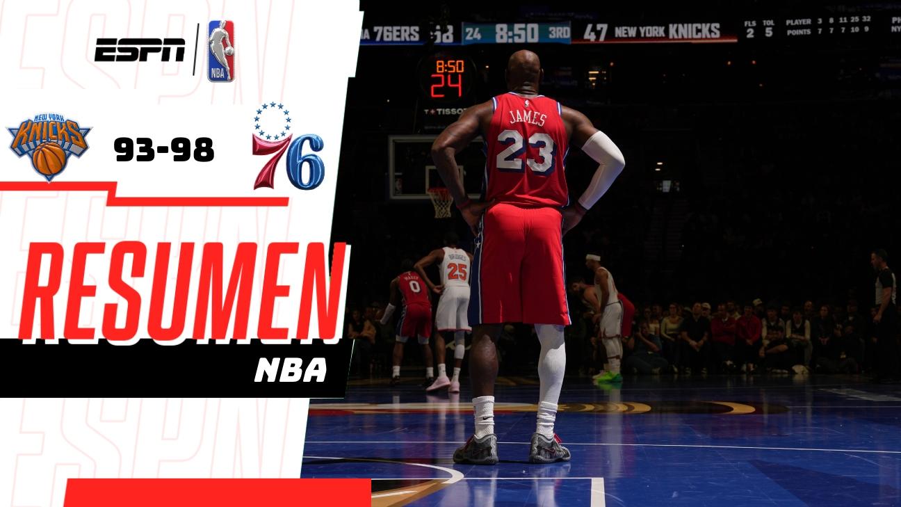 Los 76ers resisten la reacción de los Knicks y ganan 98-93 en la NBA Cup