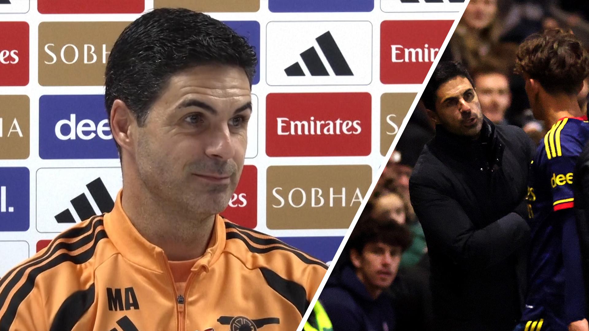 Arteta explains reaction to Dowman red card