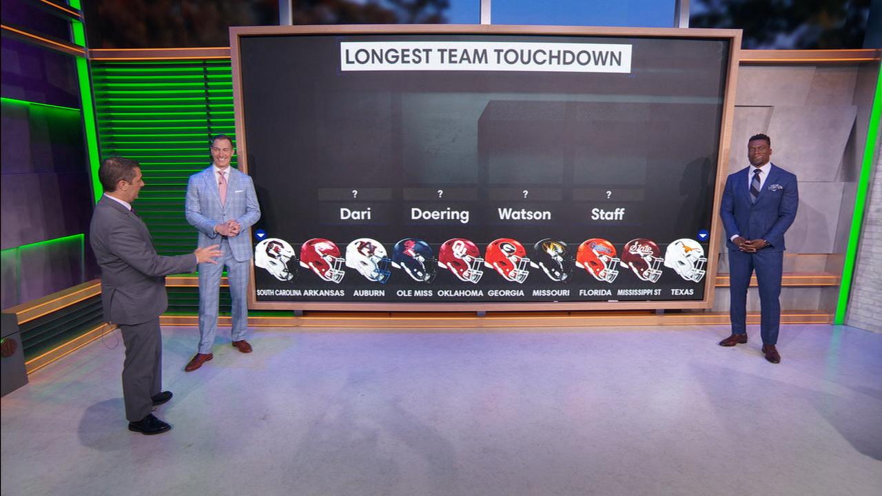 Saturday Stud: Who's going to have the longest team touchdown?
