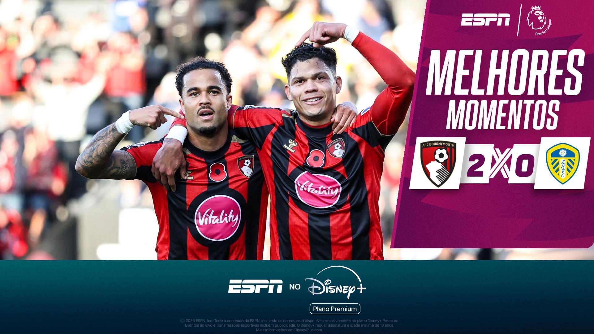 Evanílson brilha, e Bournemouth vence Leeds United na Premier League; VEJA mehores momentos