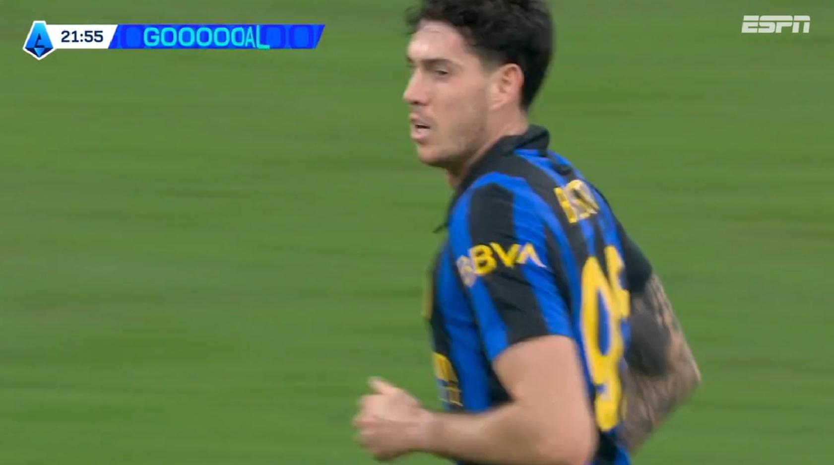 GOL DA INTER! Após cobrança de escanteio, Akanji desvia e Bastoni cabeceia para diminuir a desvantagem no clássico; VEJA