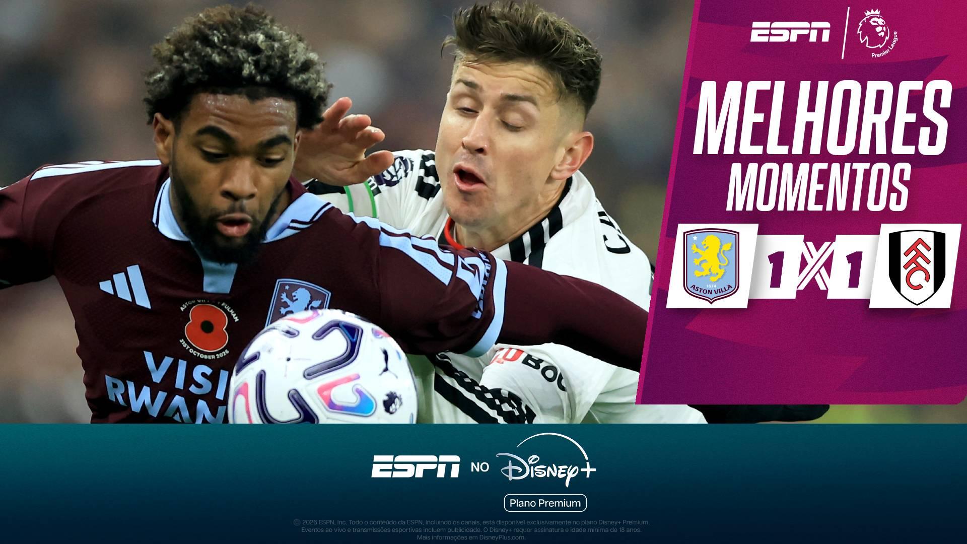 Aston Villa e Fulham ficam no empate e perdem a chance de encostar na parte de cima da tabela