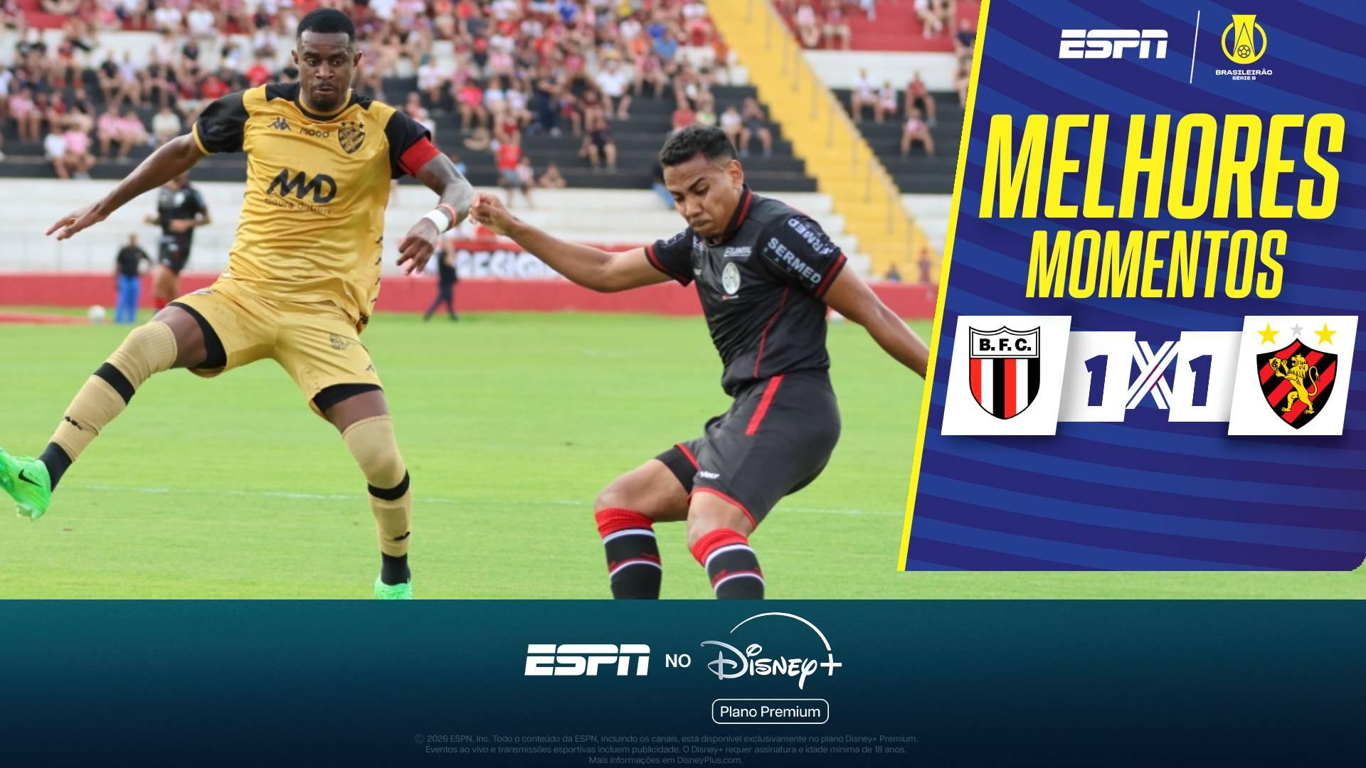 Botafogo -SP sai na frente, mas cede empate ao Sport em casa na Série B; melhores momentos