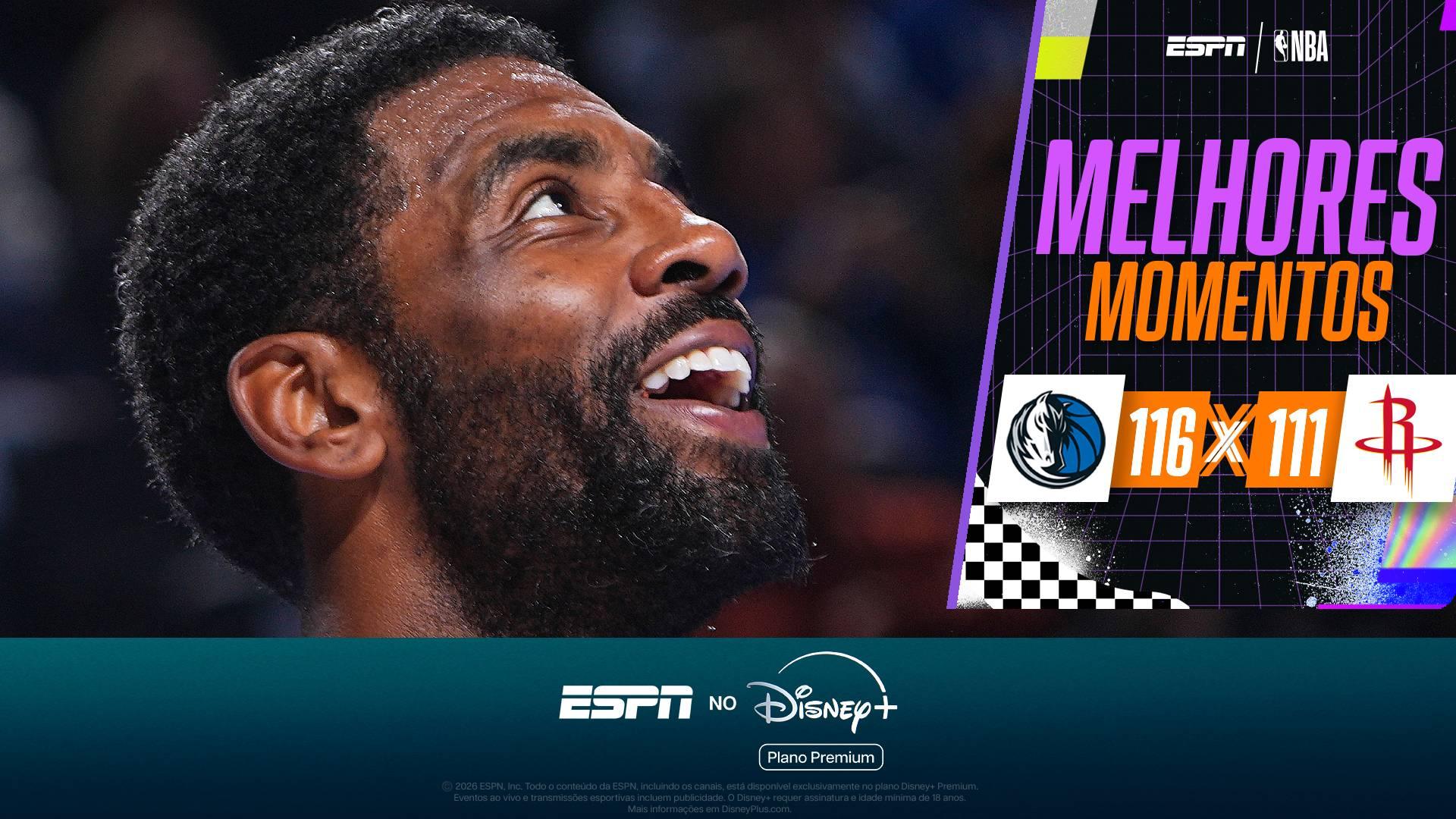 Sob gritos de MVP, Irving faz 35 pontos para os Mavs e quebra invencibilidade dos Rockets