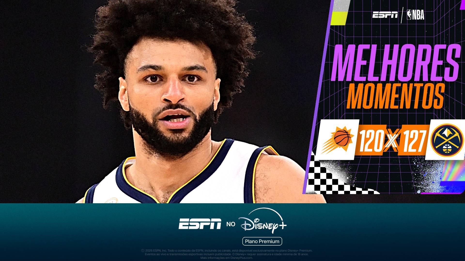 Jamal Murray tem noite de cinema, e Nuggets vencem os Suns na estreia da NBA Cup