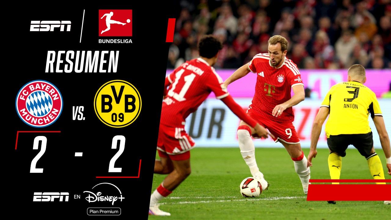 Borussia Dortmund rescató un empate agónico ante Bayern Munich