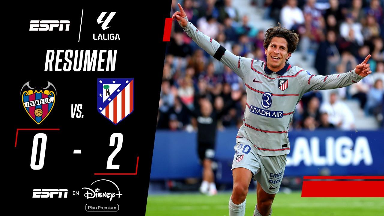 Con aporte de Giuliano, Atlético Madrid derrotó al Levante y estiró su buen momento