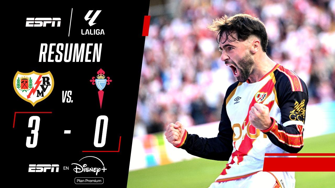 Rayo Vallecano goleó al Celta de Vigo en LaLiga