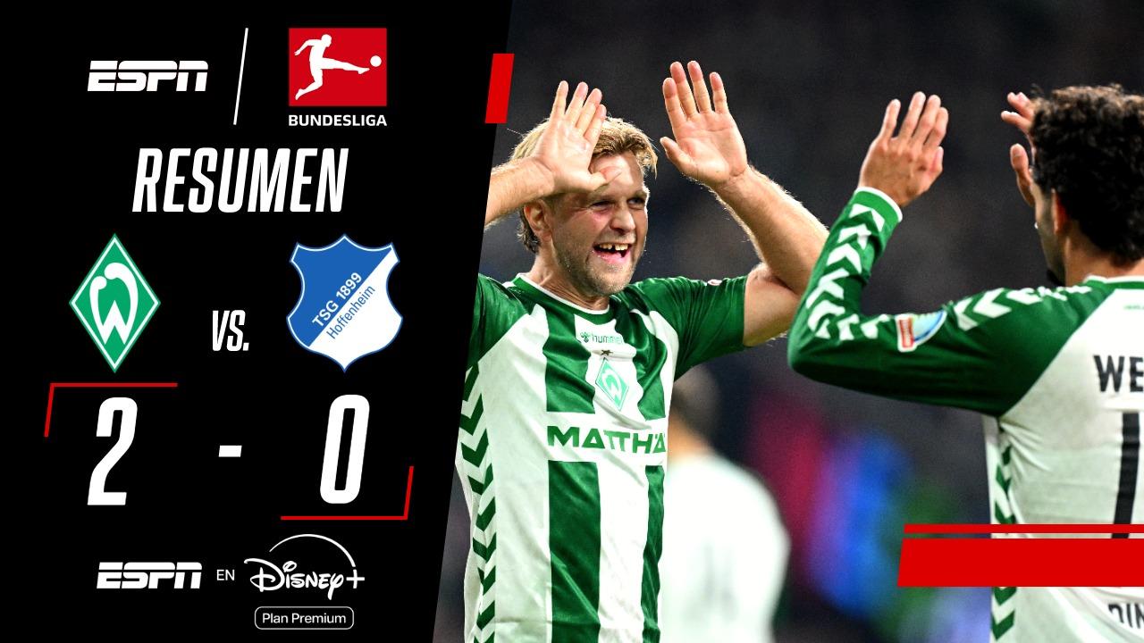 Werder Bremen venció 2-0 a Hoffenheim