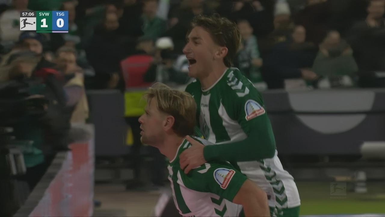 Niclas Füllkrug y el 1-0 de Werder Bremen