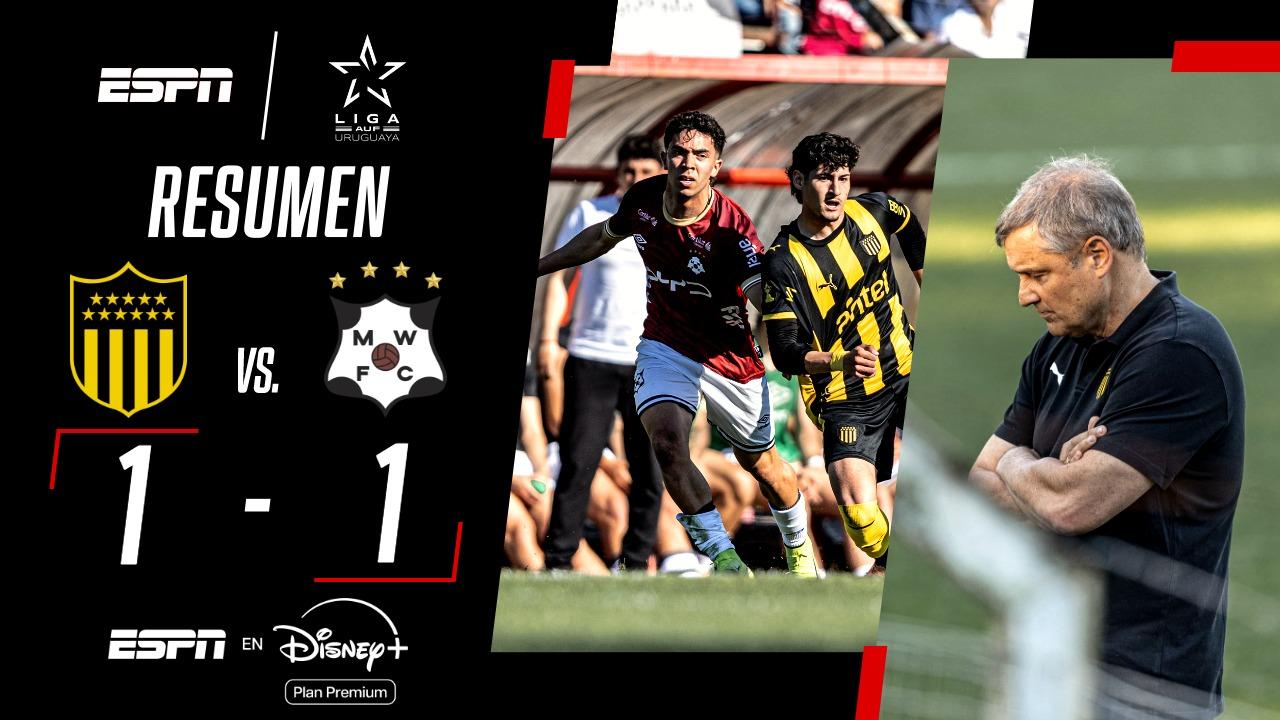 Peñarol rescató un punto ante Wanderers y sigue sin ganar en el Clausura