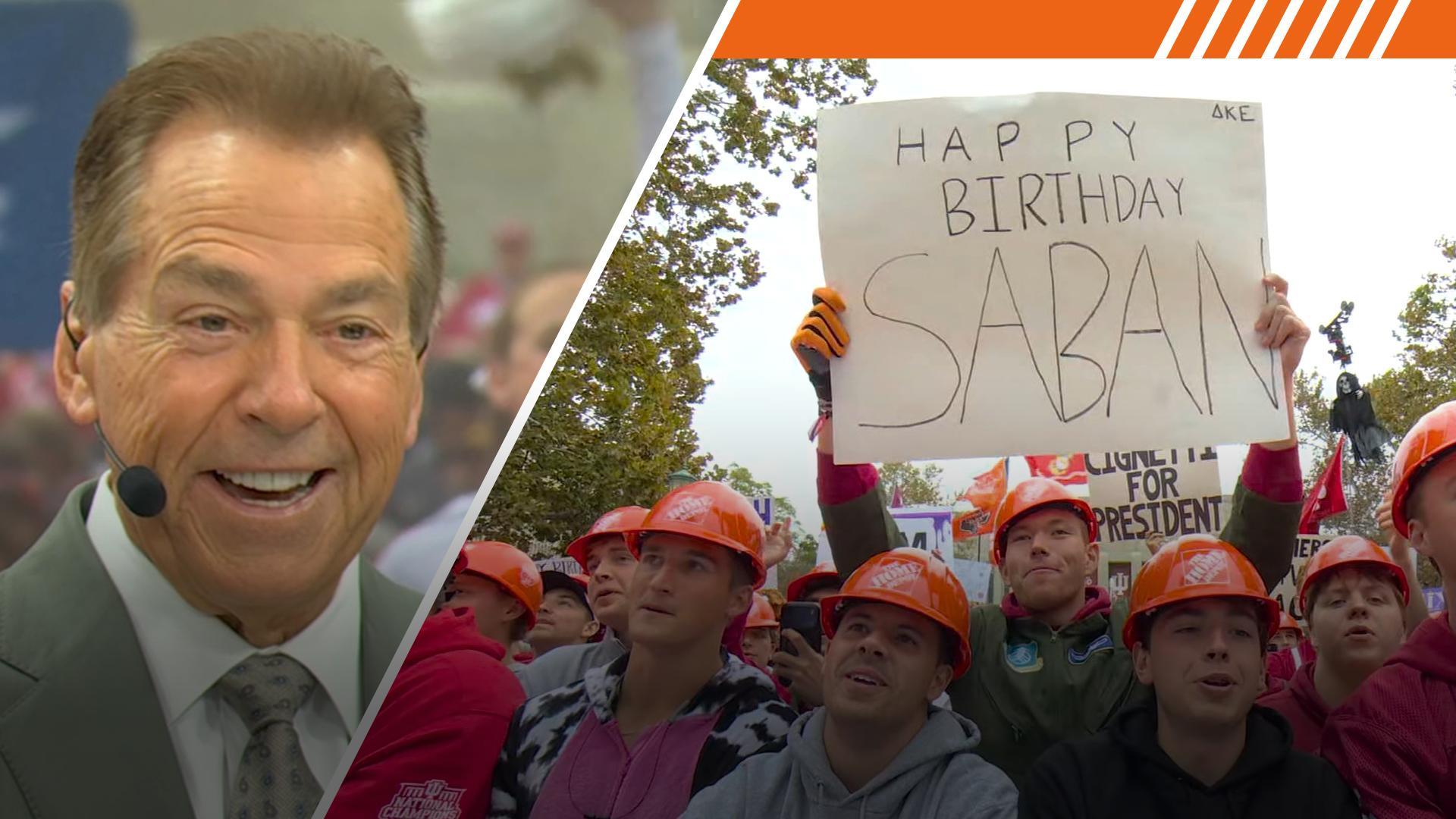Indiana crowd sings ‘Happy Birthday’ to Nick Saban on ‘College GameDay’